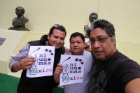 Domingo 9 de febrero del 2014. Tuxtla Gutiérrez. Reporteros de Chiapas se unen al movimiento de Solidaridad con Goyo quien fuera secuestrado esta semana en Veracruz.