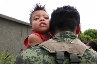 Miércoles 28 de diciembre. Nuevos elementos castrenses. Chicoasen, Chiapas. Elementos del Ejercito Mexicano terminan esta mañana la primera fase del Adiestramiento de Combate Individual de la VII Región Militar graduándose 201 elementos que conforman el p