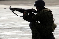 Miércoles 28 de diciembre. Nuevos elementos castrenses. Chicoasen, Chiapas. Elementos del Ejercito Mexicano terminan esta mañana la primera fase del Adiestramiento de Combate Individual de la VII Región Militar graduándose 201 elementos  que conforman el 