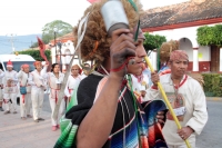 Lunes 11 de diciembre del 2017. Chiapa de Corzo. Esta mañana los peregrinos continúan el recorrido hacia sus comunidades desde esta localidad de la Ribera del Rio Grande.