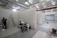 Martes 24 de marzo del 2020. Tuxtla Gutiérrez. El Centro de Convenciones presenta avances en los trabajos para convertirlo en un centro médico para la atención de enfermos contagiados del COVID-19