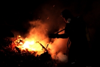 Jueves 11 de enero del 2018. Tuxtla Gutiérrez. El fuerte incendio en la zona norte oriente de la ciudad manifiesta la falta de equipamiento y recursos de Protección Civil ante el suceso ocurrido en las cercaní­as del estadio Zoque.