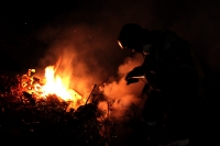 Jueves 11 de enero del 2018. Tuxtla Gutiérrez. El fuerte incendio en la zona norte oriente de la ciudad manifiesta la falta de equipamiento y recursos de Protección Civil ante el suceso ocurrido en las cercaní­as del estadio Zoque.
