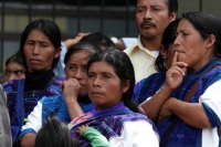 Martes 8 de octubre del 2019. Tuxtla Gutiérrez. Indígenas de la región socioeconómica de Los Bosques se manifiestan este medio día en la entrada del edificio del gobierno de Chiapas
