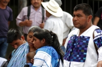 Martes 8 de octubre del 2019. Tuxtla Gutiérrez. Indígenas de la región socioeconómica de Los Bosques se manifiestan este medio día en la entrada del edificio del gobierno de Chiapas