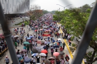 Miércoles 15 de mayo del 2019. Tuxtla Gutiérrez. Al inicio de la marcha magisterial y del paro y plantón en contra de la reforma educativa de AMLO