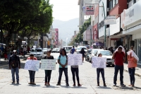 Jueves31 de enero del 2019. Tuxtla Gutiérrez, Durante las manifestaciones de esta semana, los maestros interinos exigen pagos acumulados en la deuda desde 2014.