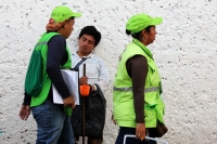 Martes 23 de mayo del 2017. Tuxtla Gutiérrez.  el invidente toma un descanso para refugiarse del calor en los medios días de Tuxtla