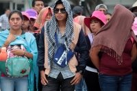 Jueves 22 de agosto del 2019. Tuxtla Gutiérrez. Estudiantes normalistas de la Escuela Rural Jacinto Canek marchan esta mañana protestando por los desalojos que han sufrido durante las protestas en esta semana.