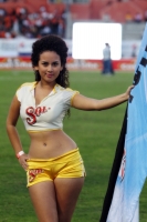 Sábado 14 de enero del 2012. Bellezas en el Estadio Zoque. Jaguares vs Chivas.