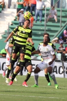 Sábado 29 de abril del 2017. Tuxtla Gutiérrez. con un empate a dos tantos y una fuerte trifulca con los aficionados termina el partido entre Jaguares de Chiapas y El Santos. esta tarde en el estadio Zoque de la capital de este estado del sureste de México