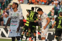Sábado 29 de abril del 2017. Tuxtla Gutiérrez. con un empate a dos tantos y una fuerte trifulca con los aficionados termina el partido entre Jaguares de Chiapas y El Santos. esta tarde en el estadio Zoque de la capital de este estado del sureste de México
