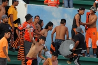 Sábado 29 de abril del 2017. Tuxtla Gutiérrez. con un empate a dos tantos y una fuerte trifulca con los aficionados termina el partido entre Jaguares de Chiapas y El Santos. esta tarde en el estadio Zoque de la capital de este estado del sureste de México
