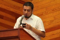 Jueves 7 de diciembre del 2017. Tuxtla Gutiérrez. El Premio Internacional de poesí­a Jaime Sabenis es entregado esta noche a Armando Salgado con el poemario Tierras Altas de Mato Grosso bajo el seudónimo de Rosa