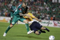 Sábado 13 de septiembre del 2014. Tuxtla Gutiérrez. Aspectos del partido entre Jaguares y Morelia.