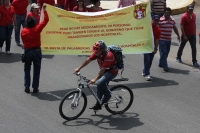Lunes 1 de mayo del 2017. Tuxtla Gutiérrez. La marcha convocada por el movimiento de resistencia para el día 1, 2 y 3 de mayo en el contingente del sector salud.