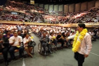 Miércoles 4 de enero. Juan Carlos López en su informe legislativo. Tuxtla Gutiérrez, Chiapas. El perredistas Juan Carlos López Hernández durante el evento donde da a conocer el informe legislativo en el Poli fórum Mesoamericano.