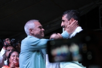 Miércoles 27 de junio del 2018. Tuxtla Gutiérrez. José Antonio Aguilar Bodegas, candidato al gobierno de Chiapas por el PRD PAN y MC acompaña a los candidatos de representación federal y local afines a estos partidos polí­ticos esta noche en el Parqu