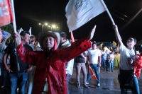 Miércoles 27 de junio del 2018. Tuxtla Gutiérrez. José Antonio Aguilar Bodegas, candidato al gobierno de Chiapas por el PRD PAN y MC acompaña a los candidatos de representación federal y local afines a estos partidos polí­ticos esta noche en el Parqu