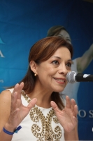 Jueves 2 de junio. Josefina Vázquez Mota, Diputada Federal y coordinadora de la bancada del Partido Acción Nacional en el Congreso de la Unión habla en conferencia de prensa sobre las precampañas políticas para el 2012 y responde a las preguntas de los me
