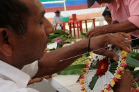 Martes 15 de agosto del 2017. Tuxtla Gutiérrez. Los Joyonaques, ramillete o amarre de flores son elaborados por la comunidad Zoque de la depresión central de Chiapas, estas ofrendas acompañan las procesiones y altares en los festejos del antiguo Barrio de