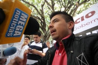 Lunes 14 de agosto del 2017. Tuxtla Gutiérrez. Guillermo Santiago Diputado Federal del partido de Regeneración Nacional da a conocer el Juicio Político que MORENA promoverá contra MVC por el desvió y malversación de recursos en toda la entidad chiapaneca.