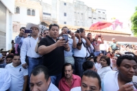 Lunes 28 de agosto del 2017. Tuxtla Gutiérrez. Julian Nazar momentos después de inscripción de su planilla para la elección de titulares de la Presidencia y de la Secretarí­a General del Comité Directivo Estatal en Chiapas para el perí­odo estatutari