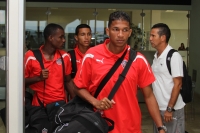 Martes 26 de abril. Los jugadores del equipo Junior de Barrranquilla, llegan esta tarde a la ciudad de Tuxtla Gutiérrez para enfrentar a los Jaguares de Chipas.