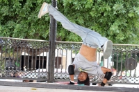 Domingo 9 de febrero del 2014. Tuxtla Gutiérrez. Los jóvenes aprovechan los espacios urbanos para realizar actividades deportivas a falta de opciones dentro de las instituciones estatales.