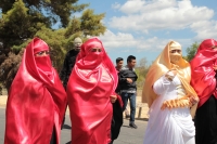 Sábado 10 de febrero del 2018. Comitan de Domí­nguez. Romerí­a de San Caralampio. Durante la Salidas de Flores y Velas durante las fiestas patronales de la Ciudad de las Flores, las manifestaciones sincréticas conviven de la mano encontrándose las comp