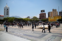 20210415. Tuxtla G. Normalistas de Los Altos de Chiapas protestan en el centro de la ciudad (normal Rural Bilingüe San Andrés Larrainzar)