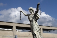 Martes 24 de septiembre del 2019. Tuxtla Gutiérrez. La réplica de la estatua de la libertad en las instalaciones del Museo de la Ciudad