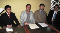 Foto/Miradasur. Viernes 18 de marzo. San Cristóbal de las Casas. Los abogados Miguel Ángel de los Santos entre otros del Instituto de Litigación Estratégica del Sureste, presentaron un caso de homonimia en agravio de Ciro Díaz Pérez detenido por el delito