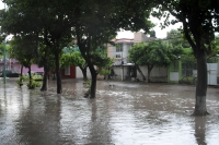 Miércoles 22 de julio del 2020. Tuxtla Gutiérrez. Durante la fuerte lluvia de esta tarde, las calles de la ciudad sufren encharcamientos y hay varios árboles colapsados