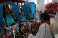 Domingo 4 de agosto del 2019. Tuxtla Gutiérrez. La lluvia de Agosto en Tuxtla. Las Vírgenes de Copoya. Durante la procesión para pedir lluvia en la Represa de la comunidad