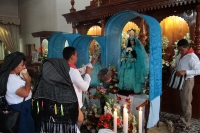 Domingo 4 de agosto del 2019. Tuxtla Gutiérrez. La lluvia de Agosto en Tuxtla. Las Vírgenes de Copoya. Durante la procesión para pedir lluvia en la Represa de la comunidad