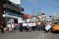 Lunes 6 de julio del 2015. Tuxtla Gutiérrez. Locatarios de Arriaga marchan y exigen a las autoridades estatales su intervención en esta localidad