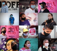 Lunes 6 de abril del 2020. Tuxtla Gutiérrez. DE varios colores, los cubre-boca se van volviendo parte cotidiana dentro de la vestimenta de los tuxtlecos, quienes con creatividad intentan sobre llevar la Fase dos de Propagación del Coronavirus en Chiapas