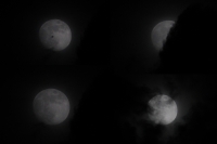 Jueves 11 de agosto. Las imágenes nocturnas que el cielo tuxtleco nos regala en los meses de agosto se acompañan de nubes y lunas que apenas se asoman entre los sueños de tiempos mejores.
