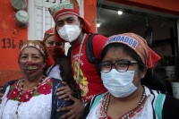 Sábado 12 de diciembre del 2020. Tuxtla Gutiérrez. Peregrinos en la iglesia de Guadalupe esta mañana