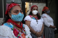 Sábado 12 de diciembre del 2020. Tuxtla Gutiérrez. Peregrinos en la iglesia de Guadalupe esta mañana