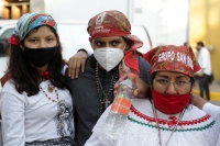 Sábado 12 de diciembre del 2020. Tuxtla Gutiérrez. Peregrinos en la iglesia de Guadalupe esta mañana