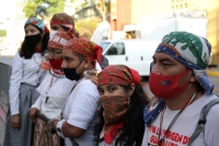 Sábado 12 de diciembre del 2020. Tuxtla Gutiérrez. Peregrinos en la iglesia de Guadalupe esta mañana