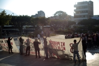 20240226. Tuxtla. Continúan las jornadas de protestas normalistas en la capital de Chiapas.