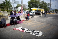 20210529. Tuxtla G. Durante la jornada de protesta por la liberación de los estudiantes normalistas presos en Chiapas