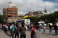 Jueves 20 de agosto del 2020. Tuxtla Gutiérrez. Normalistas marchan exigiendo justicia social en Chiapas