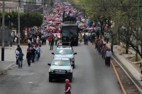 Martes 15 de mayo del 2018. Tuxtla Gutiérrez. Aspectos de la marcha magisterial este medio dí­a en el oriente de la ciudad.