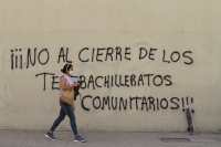 Viernes 27 de noviembre del 2020. Tuxtla Gutiérrez. Durante la manifestación de las organizaciones magisteriales de Chiapas