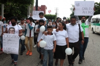 Viernes 21 de agosto del 2020. Tuxtla Gutiérrez. Familiares y amigos del joven asesinado hace unas semanas en el oriente de la ciudad marchan esta mañana para pedir la intervención de las autoridades