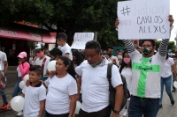 Viernes 21 de agosto del 2020. Tuxtla Gutiérrez. Familiares y amigos del joven asesinado hace unas semanas en el oriente de la ciudad marchan esta mañana para pedir la intervención de las autoridades